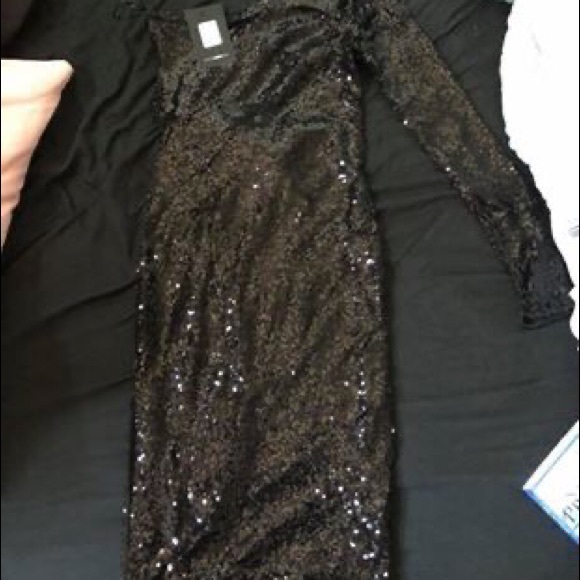 Fiona Sequin Dress - Black XS - Picture 2 of 3